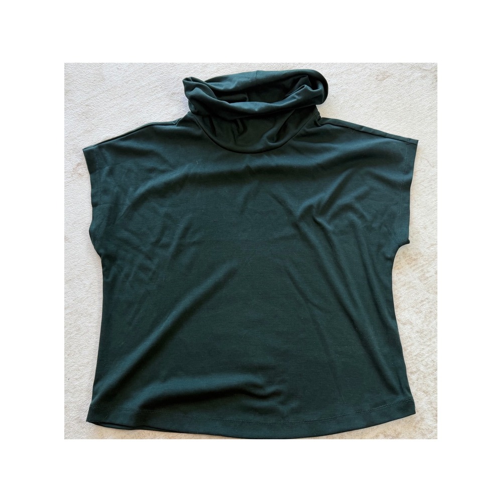 Evereve Womens Forest Green Cowl Neck Sleeveless Jersey Top Size S
